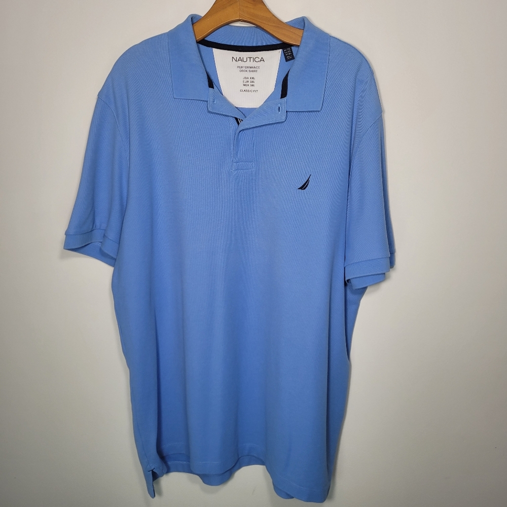 Nautica XXL blue performance deck polo shirt